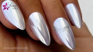 White Chrome Nails 🌸 TrendNails 2022 🌸 absoluter Hingucker [upl. by Nirihs]