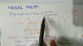 NASAL POLYP  Etiology  Causes [upl. by Leirej]