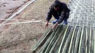 Bamboo mat weaving Bumthang Bhutan [upl. by Orfield452]