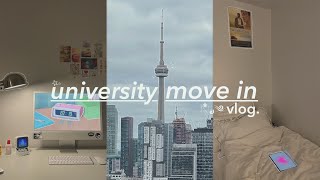 university move in vlog 🕯💌📔  dorm tour first days of school shopping [upl. by Notlek]