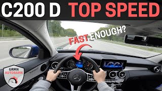 Mercedes C200d 160 HP W205 POV  Is It FAST ENOUGH AUTOBAHN Acceleration TOP SPEED [upl. by Rollo]