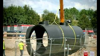 Weholite Stormwater Storage Tank Reduces CSO  KWH Pipe [upl. by Enitsrik]