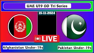 Afghanistan Under19s vs Pakistan Under19s Match 2 UAE U19 OD Tri Series Live Cricket Score [upl. by Adur285]