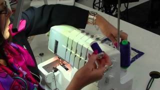 Pfaff Coverlock 30  Part 3 Converting to Coverstitch sewing a sleeve hem [upl. by Jempty]