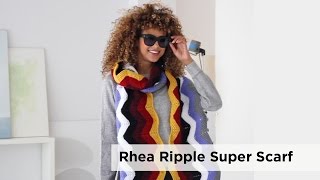 Rhea Ripple Super Scarf made with Vannas Choice® [upl. by Scholem]