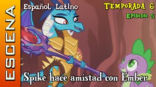 MLP FiM  Escena Temporada 6 Ep 5  Spike hace amistad con la Princesa Ember Español Latino [upl. by Britt]