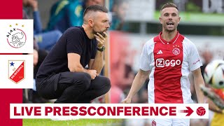 🎙️ LIVE 1515  Persconferentie Francesco Farioli en Jordan Henderson  Ajax  Vojvodina [upl. by Matuag877]