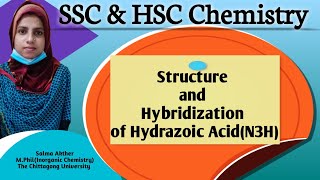 N3HStructure and Hybridization of Hydrazoic Acid or Hydrogen azide [upl. by Tanhya]