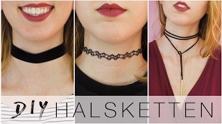 DIY 90s Tumblr Choker Halsketten  Tattoo Kette Selber Machen amp mehr [upl. by Anama]