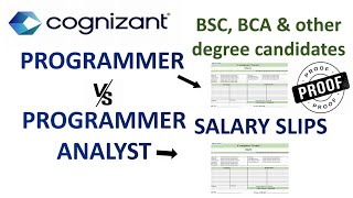 Cognizant Programmer VS Cognizant Programmer Analyst Salary Programmer Analyst Salary in Cognizant [upl. by Elokin]