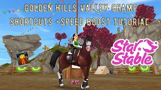 Golden Hills Valley Championship Shortcuts  Speed Boost Tutorial SSO  Star Stable Online [upl. by Minne887]