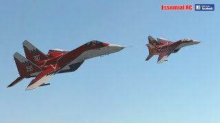 FANTASTIC Russian Mikoyan MiG29 FORMATION PAIRDUO with OVT VECTORED THRUST Demo [upl. by Rudin624]