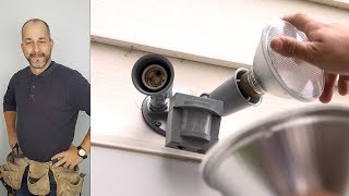 How to Replace an Exterior Flood Light with Motion Sensor [upl. by Mcleod948]