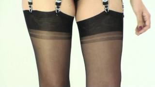 UK Tights  Gio Fully Fashioned Point Heel Stockings [upl. by Markman733]