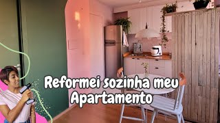 TOUR Apartamento pequeno de 38m2 todo decorado no faça você mesmo e gastando pouquinho [upl. by Opalina]