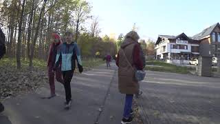 Tatranská Lomnica in Autumn 2024 – walking through the resort town streets [upl. by Nelram450]