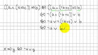 Beispiel eines aussagenlogischen Beweises [upl. by Aihsaei]