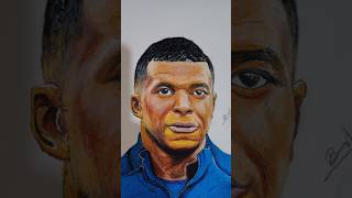 Kylian Mbappe sketching⚽️shorts mbappe sketch youtubeshorts trending drawing art [upl. by Arrat71]