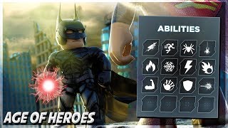 BATMAN USES THE STRONGEST BROKEN SUPERPOWER TO FIGHT CRIME IN AGES OF HEROES ROBLOX [upl. by Adirehs]