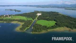 Chiemsee Lake in Bavaria Cineflex HD Aerials  Framepool [upl. by Norse]