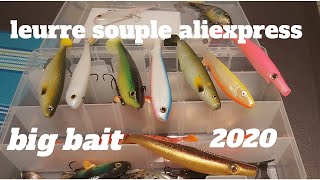 mes NOUVEAUX leurre SOUPLE BIG BAIT aliexpress 2020 pour lOUVERTURE du BROCHET [upl. by Ap]