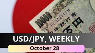 USD JPY Weekly Forecast for October 28 2024 [upl. by Anaiv]