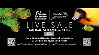 LIVE SALE by FAUNA MARIN amp Nautilus Aquaristik [upl. by Colton]