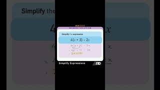 EXPAND and SIMPLIFY an EXPRESSION maths math mathshorts mathstricks mathstrick algebra [upl. by Rubma155]