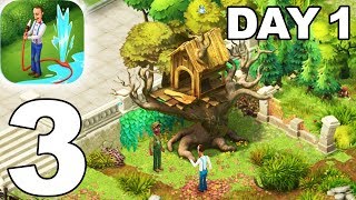 Gardenscapes  Walkthrough DAY 1 NEW AREA Part 3  iOS Android [upl. by Eahsel]