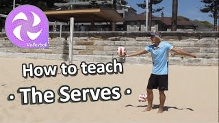 • The Serves • How to teach volleyball skills at elementary school [upl. by Htrahddis]