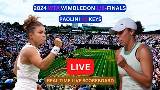 Jasmine Paolini Vs Madison Keys LIVE Score UPDATE Today Womens Tennis 2024 WTA Wimbledon 18Finals [upl. by Trebmer734]