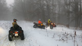 Polaris Scrambler S vs 3 ❌ CanAm s vs Yamaha  First Ride on the snow this season  MUD amp SNOW 🔝 [upl. by Darlene]