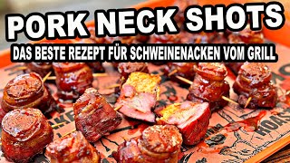 Pork Neck Shots das beste Rezept für Schweinenacken vom Grill  The BBQ BEAR [upl. by Dettmer]