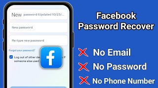 How To Recover Facebook Password Without Email And Phone Number 2024 [upl. by Aiyekal713]