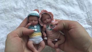 Miniature Silicone Reborn Baby Twins  Lucy amp Lucas [upl. by Aiykan]