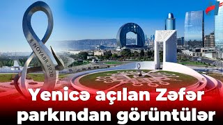 Yenicə açılan Zəfər parkından görüntülər [upl. by Placido714]