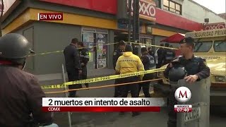 Mueren dos por asalto a camioneta de valores en CdMx [upl. by Ahsemal]