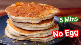 5 Mins Banana Pancake Recipe  NO EGG  Eggless Healthy 3 Ingredient Banana Pancakes [upl. by Alrick]