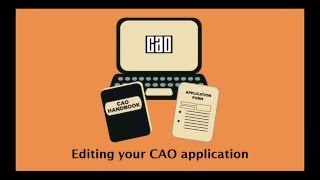 Editing your CAO application [upl. by Mayeda]