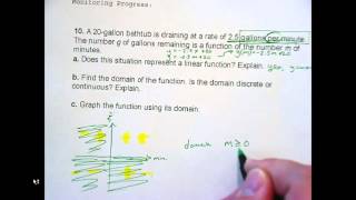 BID Alg 32 Linear FunctionsDomain Continuous amp Discrete Story Problems [upl. by Llekim35]