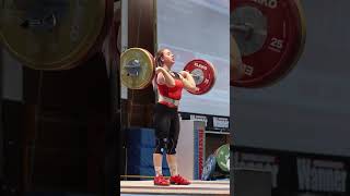 🇩🇪 champion 24🥇 Celina Schönsiegl 100kg clean and jerk sports 2024 weightlifting gym [upl. by Ettedanreb400]