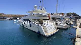 Ferretti 780 Hard Top quotArgoquot [upl. by Eatnoid]