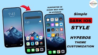 ⚡Simple Dark iOS Style HyperOS and MIUI theme  Skidipapap⚡ [upl. by Aicercal]