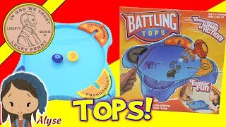 How To Play The Game Battling Tops Family Game [upl. by Anelehs]