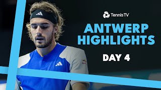 Tsitsipas Plays Seyboth Wild Lehecka Giron Baez amp Bergs Feature  Antwerp 2024 Day 4 Highlights [upl. by Ecirtnas]