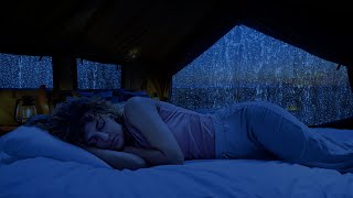 Sleep Instantly In Tent With Heavy Rain Outside Heavy Rain Thunder For Study Meditate Relax [upl. by Ditter]