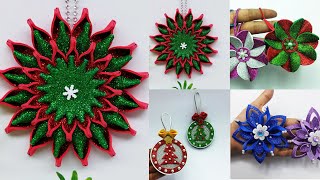 Low Budget Christmas Decor  Christmas Tree Ornaments Making at Home  Decorate With MeDollar Tree [upl. by Nonnair]