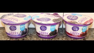 Dannon Light amp Fit Greek Yogurt Blueberry Blackberry amp Cherry Review [upl. by Mauldon]