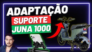 Juna 1000 w nxt Adaptação suporte para celular motoVlog [upl. by Arihsan443]