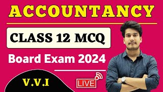 Accountancy Class 12 Objective Questions 2024  12th Accounts Important Objective For Board Exam [upl. by Nealson]